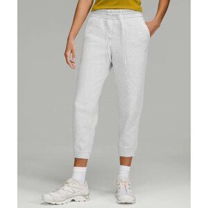 Lululemon Loungeful High-Rise Cropped Jogger Heathered Ultra Light Grey Size 20